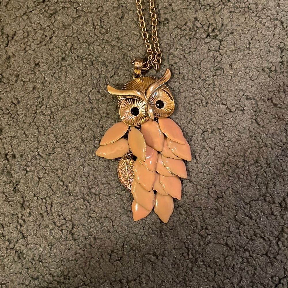 Gold Owl Statement Necklace